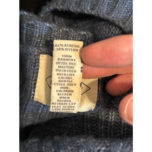 St John's Bay Women's Sweater Soft Ribbed Blue V-Neck Pullover Knit - Size Small - Picture 7 of 7